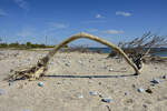 Der Sandstrand am Kragesand liegt auf der Halbinsel Broagerland, südlich des Dorfes Skelde (Nordschleswig/Sønderjylland).