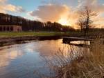 Abendstimmung am Fluss Vejle Å in Vingsted in Südjütland.