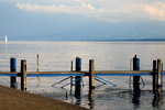 Am Ufer des Bodensees in Überlingen, aufgenommen am Abend des 6.