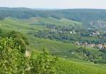 Wartberg in Heilbronn: Der Blick zum Heilbronn und den vielen Weinbaugebiet am 13.07.2013    Beliebtes Ausflugsziel 308 m ber Heilbronn    Der Wartberg ist eine der Einzellagen des Heilbronner