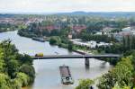 Blick von Bad Wimpfen auf das Neckartal in Richtung Heilbronn.