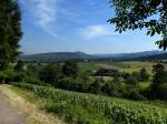 Blick von der Burg Staufen Richtung Nord ins Markgrflerland, Juni 2014