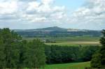 Blick von der Heuneburg zum 767m hohen Bussen, Aug.2012