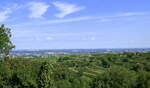 Blick vom Kahlenberg bei Ettenheim nach Nord-West in die Rheinebene, Aug.2022