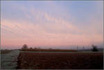 Ein kalter Novembermorgen -    Ein Blick nach Westen mit feinen Schleierwolken über die hier recht eben wirkende Landschaft.