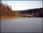 Abendstimmung am Waldsee bei Fornsbach im Mrz 2006.