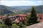 Blick von der Bergfeste Dilsberg in sdwestlicher Richtung zum Neckar. 13.06.2013