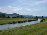 die Kinzig verlt das gleichnamige Tal im mittleren Schwarzwald und durchfliet die Rheinebene, Juni 2013