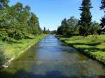 die kanalisierte Wiese, fluaufwrts Richtung Lrrach, Sept.2014