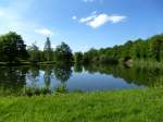 am Mnstutsee, idyllisch gelegener Fischweiher in der Rheinebene, Mai 2015