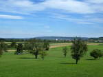 Blick von der Gundelfinger Strae nordwrts zum Ort Denzlingen, Juli 2017