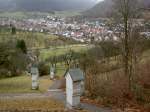 Ausblick vom Kloster Ave Maria auf Deggingen im oberen Filstal der schwbischen Alb 
(04.01.2013)