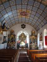 Kirche in Urach/Schwarzwald,  Innenansicht,  Sept.2009