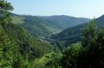 Blick von Todtnauberg ins obere Wiesental mit dem Ort Todtnau, Aug.2011