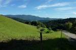 Blick von Freiamt zum Kandel, der Hausberg von Waldkirch ist mit 1241m der hchste Berg im mittleren Schwarzwald, Sept.2011 