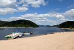 Schluchssee im Schwarzwald, Badestrand bei Seebrugg, Juni 2014