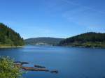 Schluchsee/Schwarzwald, Blick ber den See zur Ortschaft Schluchsee, Juli 2014