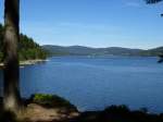 Schluchsee/Schwarzwald, Blick ber den See zum Nordwestende, Juli 2014