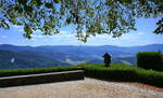 St.Peter/Schwarzwald, Blick von der Wallfahrtskapelle auf dem Lindenberg Richtung Süden auf den Hochschwarzwald, Aug.2018