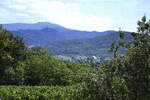 Denzlingen, Blick vom Mauracher Berg zum 1242m hohen Kandel im mittleren Schwarzwald, Juli 2022