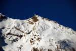 Blick auf den Watzmann bzw, das Watzmannhaus. Aufgenommen von der Khrointalm im Januar 2009