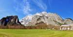 Watzmann Gebirgsmassiv von Bartholom aus (kleine Panoramaaufnahme) - 26.04.2012