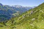 Blick auf Königsberg und Königsberg Alm im Berchtesgadener Land.