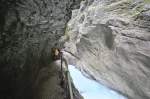 Partnachklamm südlich von Garmisch-Partenkirchen. Aufnahme: Juli 2008.