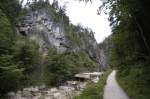 Am Ein- und Ausgang Hammerstiel in der Almbachsklamm im Berchtesgadener Land. Aufnahme: Juli 2008.