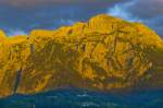 Hohes Brett und Hoher Göll von der Jugendherberge in Berchtesgaden aus gesehen.