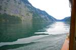 Unterwegs auf dem Königssee im Berchtesgadener Land. Aufnahme: Juli 2008.