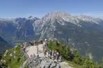 Aussichtspunkt Jenner im Berchtesgadener Land. Im Hintergrund ist der Walmann zu sehen. Aufnahme: Juli 2008.