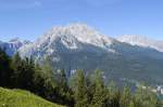 Das Watzmann-Massiv von der Jenner-Bahn aus gesehen.