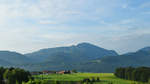 Blick in die Berge. (bei Bernau am Chiemsee), August 2020)