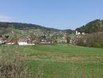 Aussicht auf Warmensteinach im Fichtelgebirge, Oberfranken (22.04.2018)