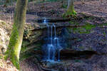 Klingender Wasserfall in der Nähe von Lauf an der Pegnitz, 27.02.2022