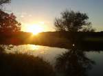 Sonnenuntergang an dem Fluß Rott bei Eggenfelden 16.06.2012