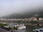 Die Donau in Passau am 20.05.2009 im Morgennebel.