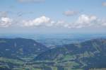 Alpenpanorama von der Rhonenspitze aus gesehen (VII): Blick ins Alpenvorland ...