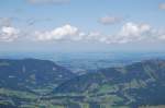 Alpenpanorama von der Rhonenspitze aus gesehen (VII): Blick ins Alpenvorland ...

