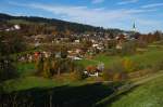 Oberallgu, Ausblick auf Oberstaufen (01.11.2011)