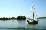 Blick vom Chiemsee aus zur Fraueninsel  8.8.09