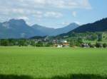 Blick auf die Berge des Inntals bei Rosrenheim.