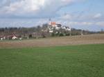 Aussicht auf das Kloster Andechs im Lkr.