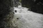 Die Partnachklamm ist eine freundliche Klamm: Sie liegt zentral am Ortsrand von Garmisch-Partenkirchen. Aufnahme: Juli 2008.