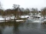 Die schsische Saale in Oberkotzau, zu sehen ist ein ca.