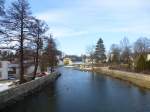 Hier noch einmal der Blick zur schsichen Saale in Schwazenbach. Fotografiert am 24.03.13. 