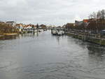 Regensburg - Die Donau gesehen von der Steinerne Brücke am 30. November 2019.