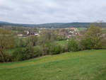 Ausblick auf das Kirchdorf Motschenbach im Lkr. Kulmbach (16.04.2017)