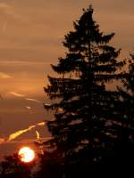 Sonnenuntergang am Ahornberg/Brnau, 22.09.2009